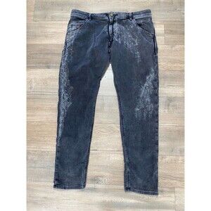 Diesel Krooley-CB-NE Black Waxed Sweat Jogg Jeans 084JB Stretch Tapered 38x32